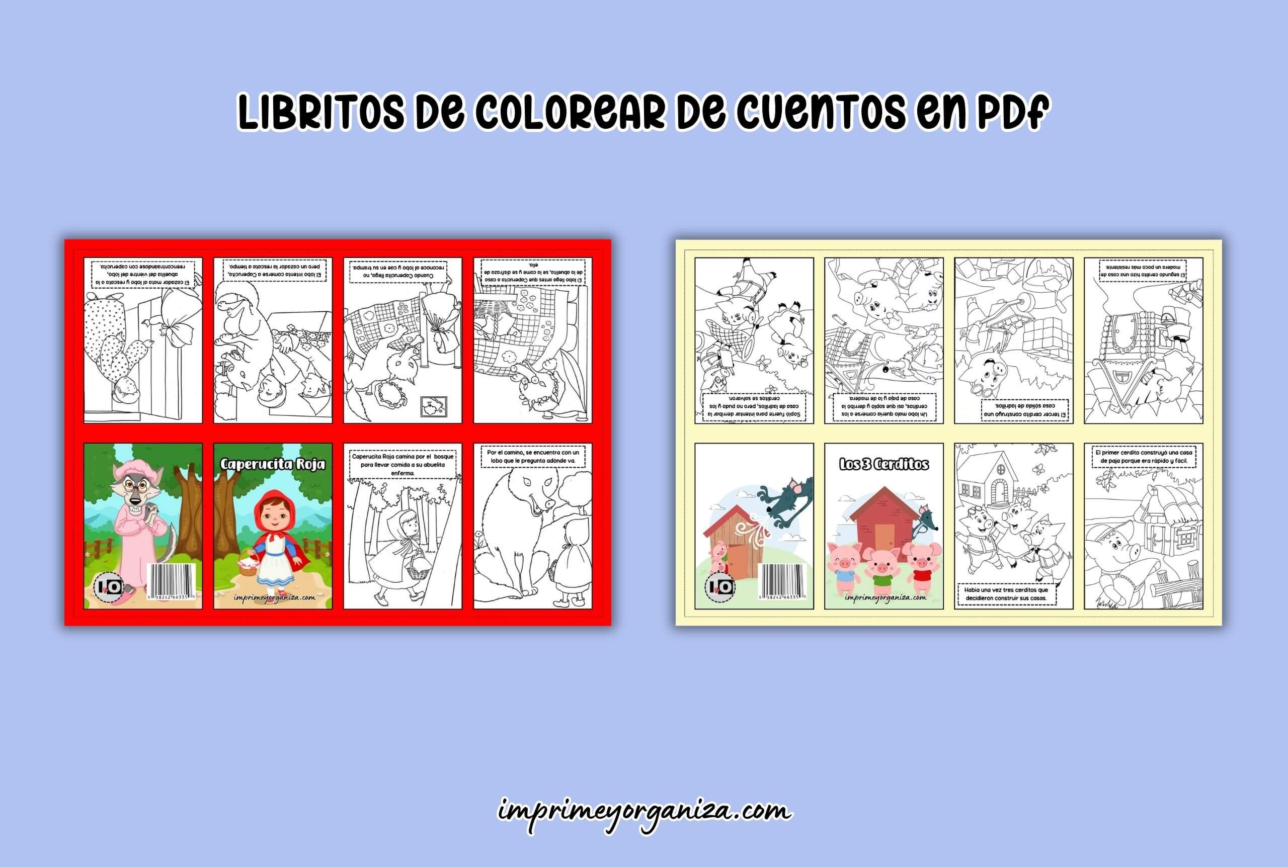 libritos de colorear de cuentos para imprimir en pdf gratis