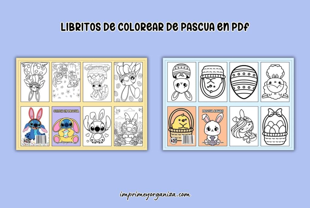 libritos de colorear de pascua en pdf gratis