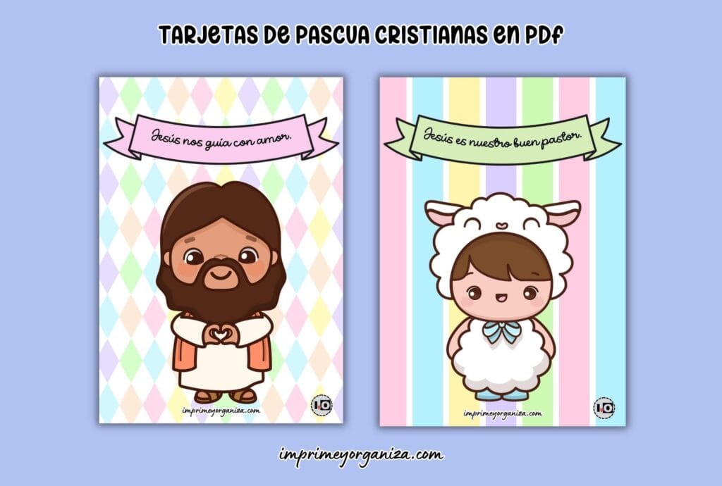 tarjetas de pascua jesús animado en pdf gratis