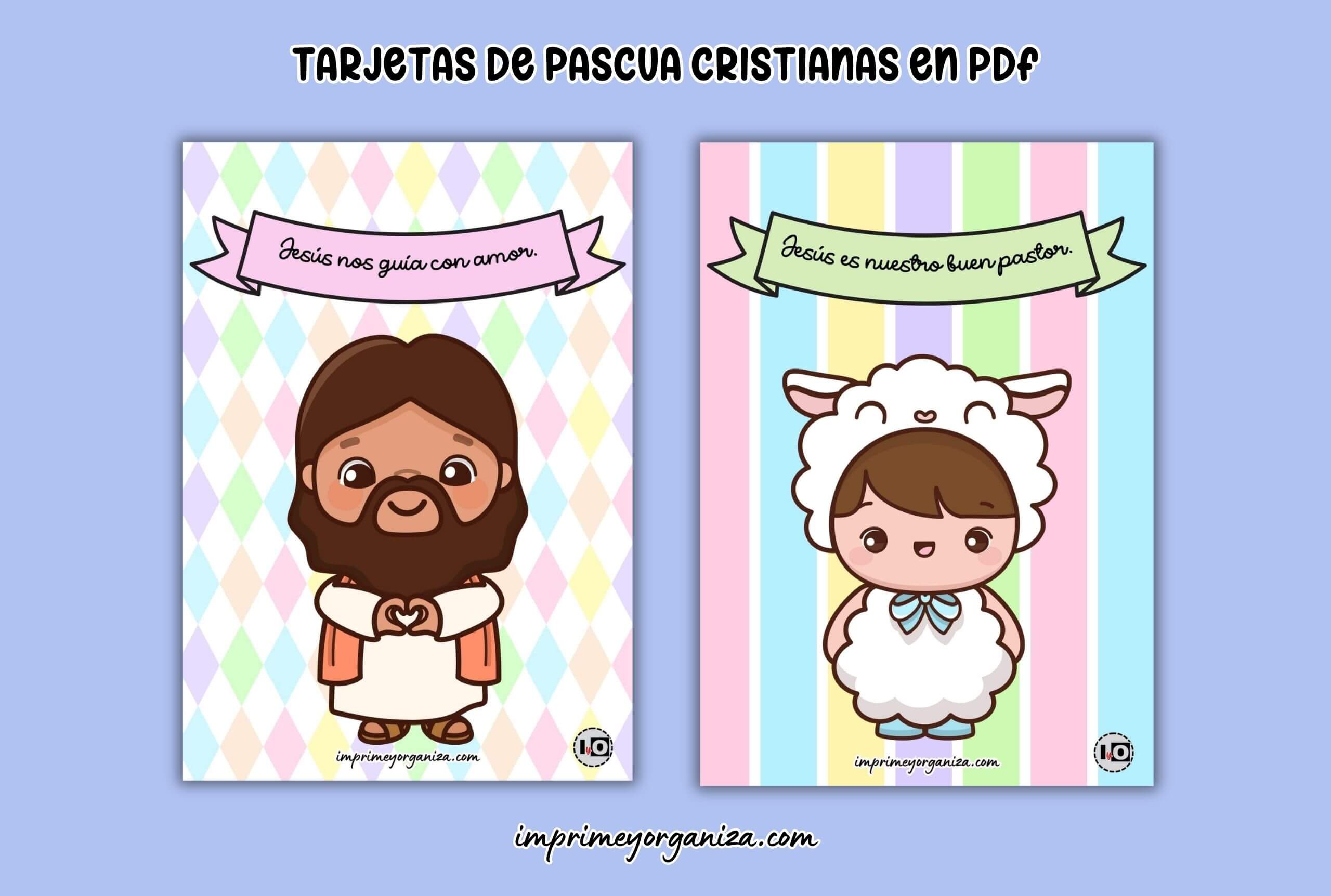 tarjetas de pascua jesús animado en pdf gratis