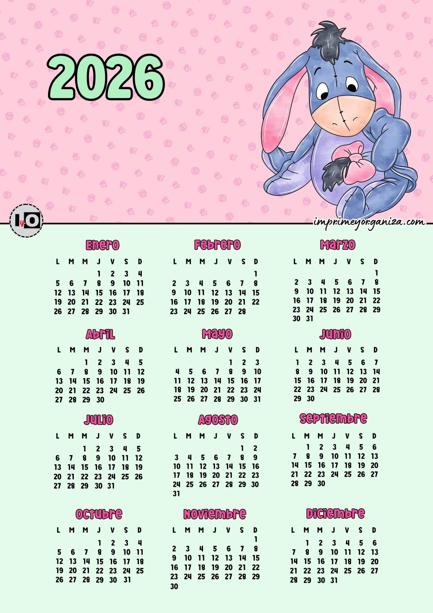 Calendario 2026 Baby Igor