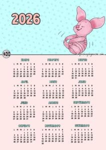 Calendario 2026 Baby Piglet