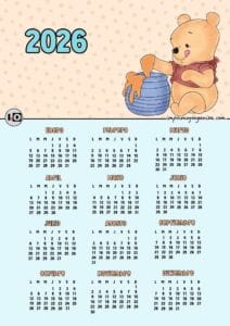 Calendario 2026 Baby Winnie