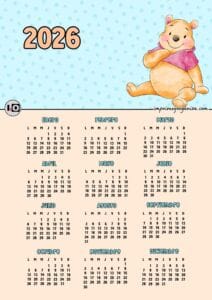 Calendario 2026 Winnie