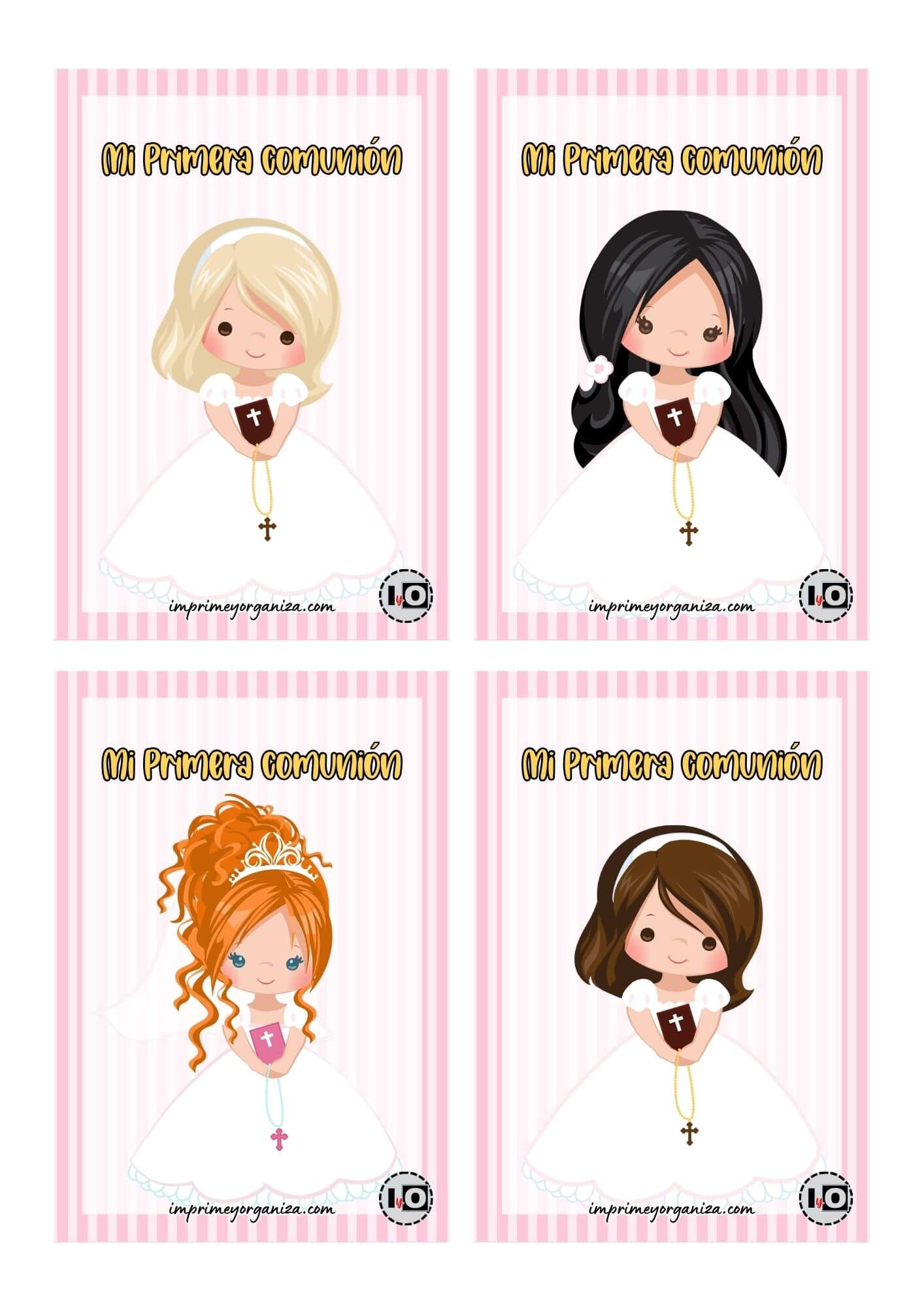 Estampitas de primera comunión niñas