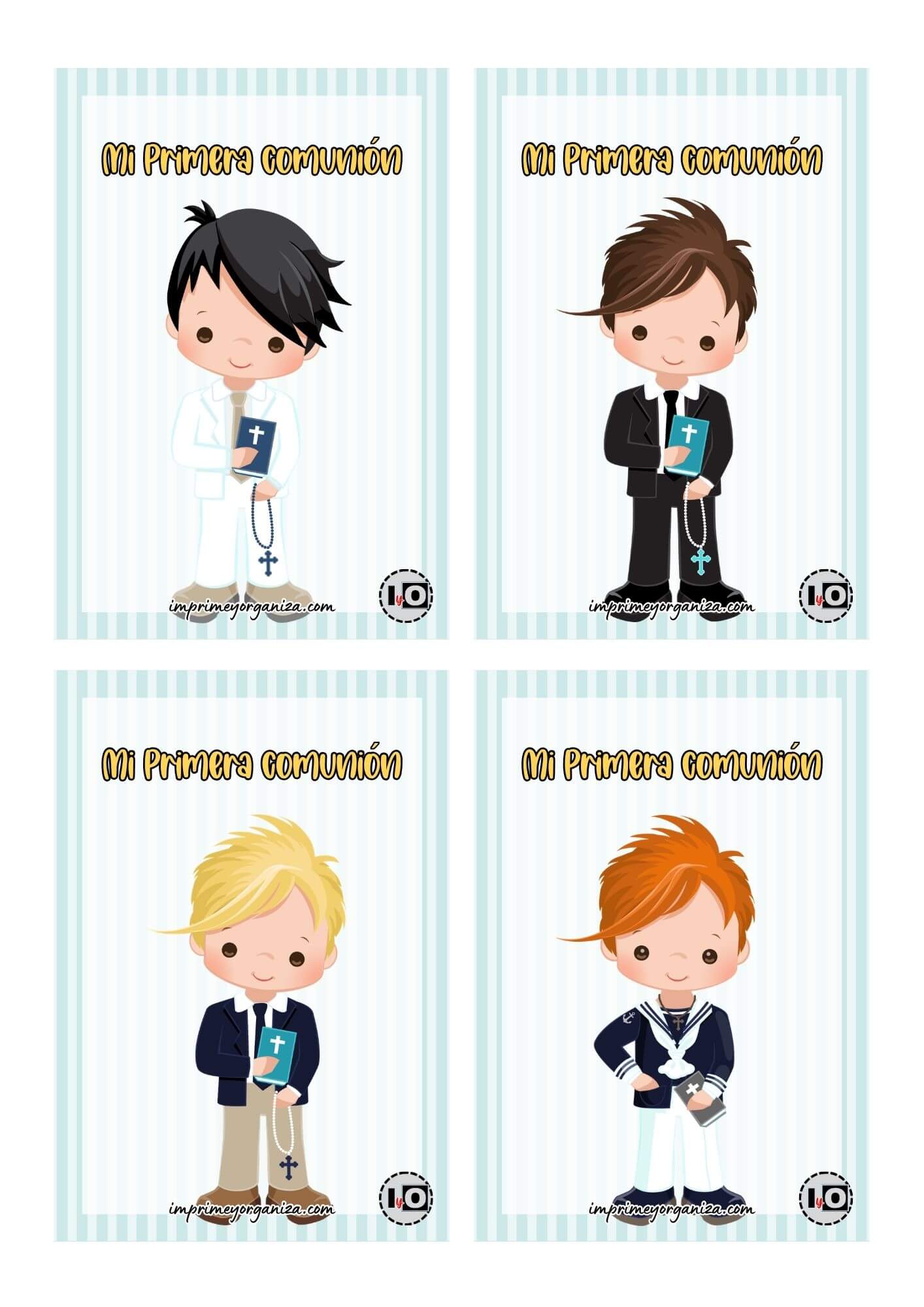 Estampitas primera comunión niños