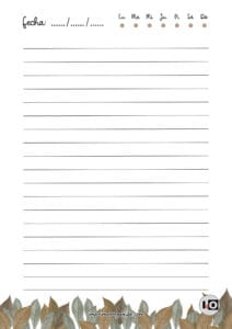 Hoja rayada hojas marrones