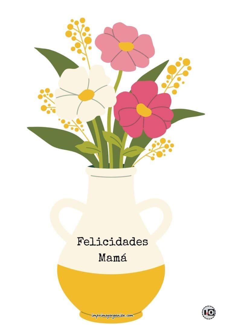 Lámina felicidades mamá
