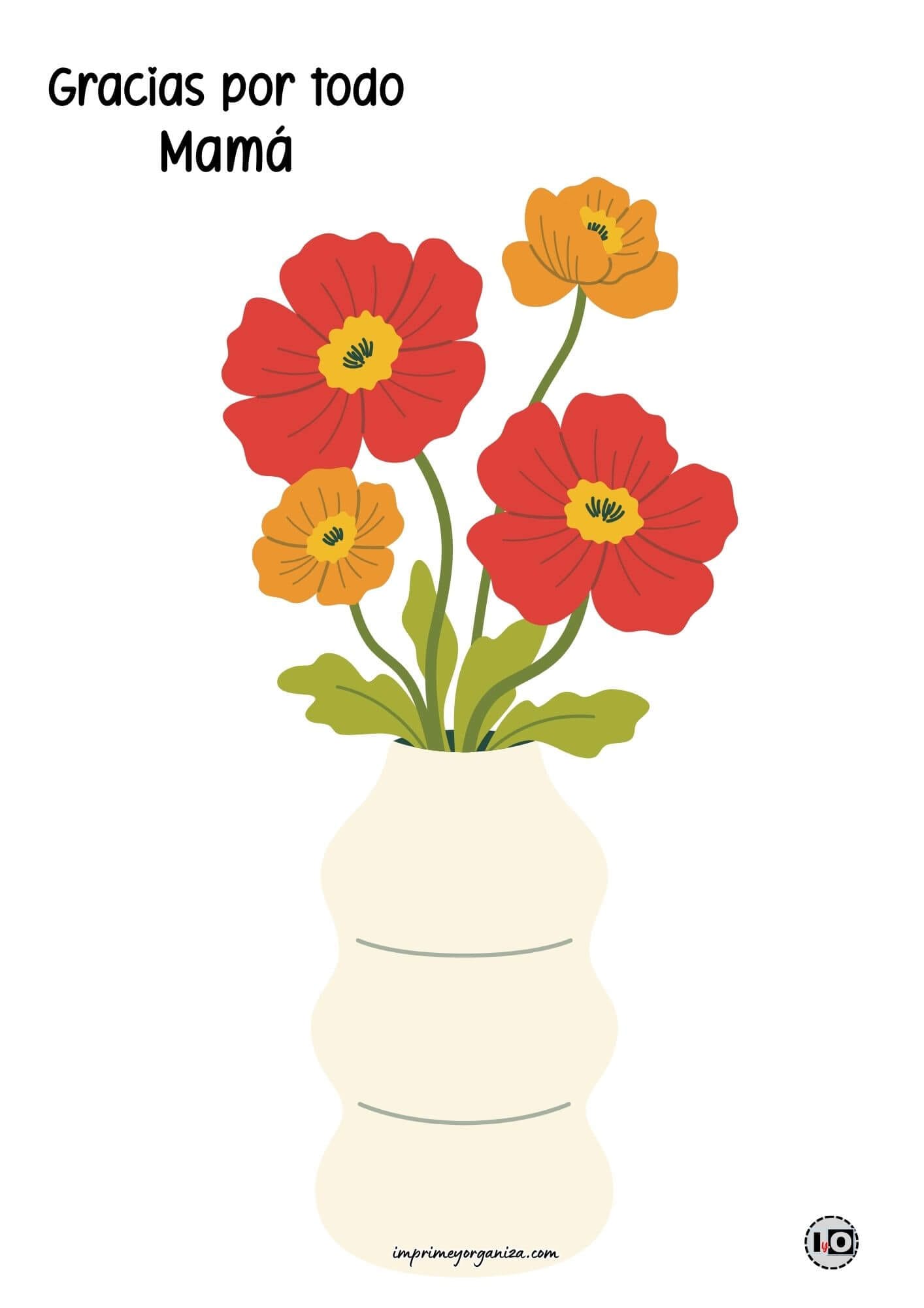 Lámina gracias por todo mamá