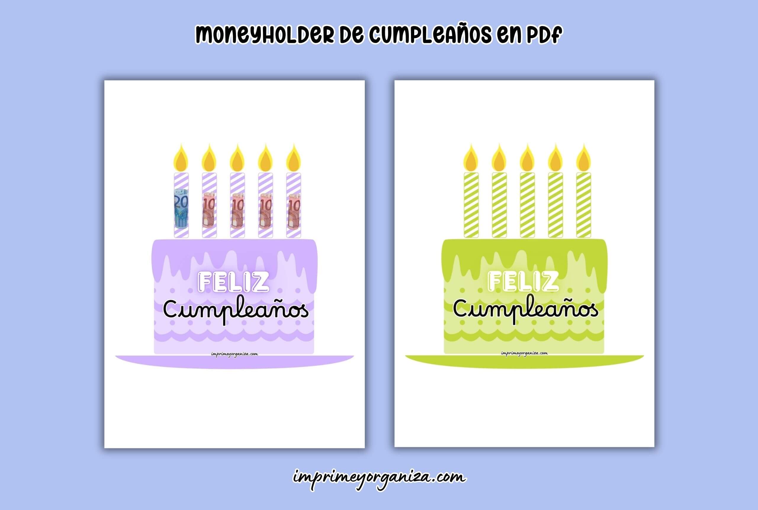 Moneyholder de cumpleaños para imprimir