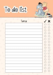 To do list Winnie e Igor