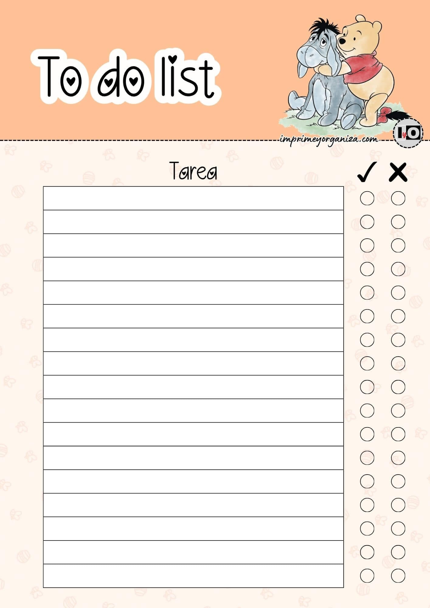 To do list Winnie e Igor