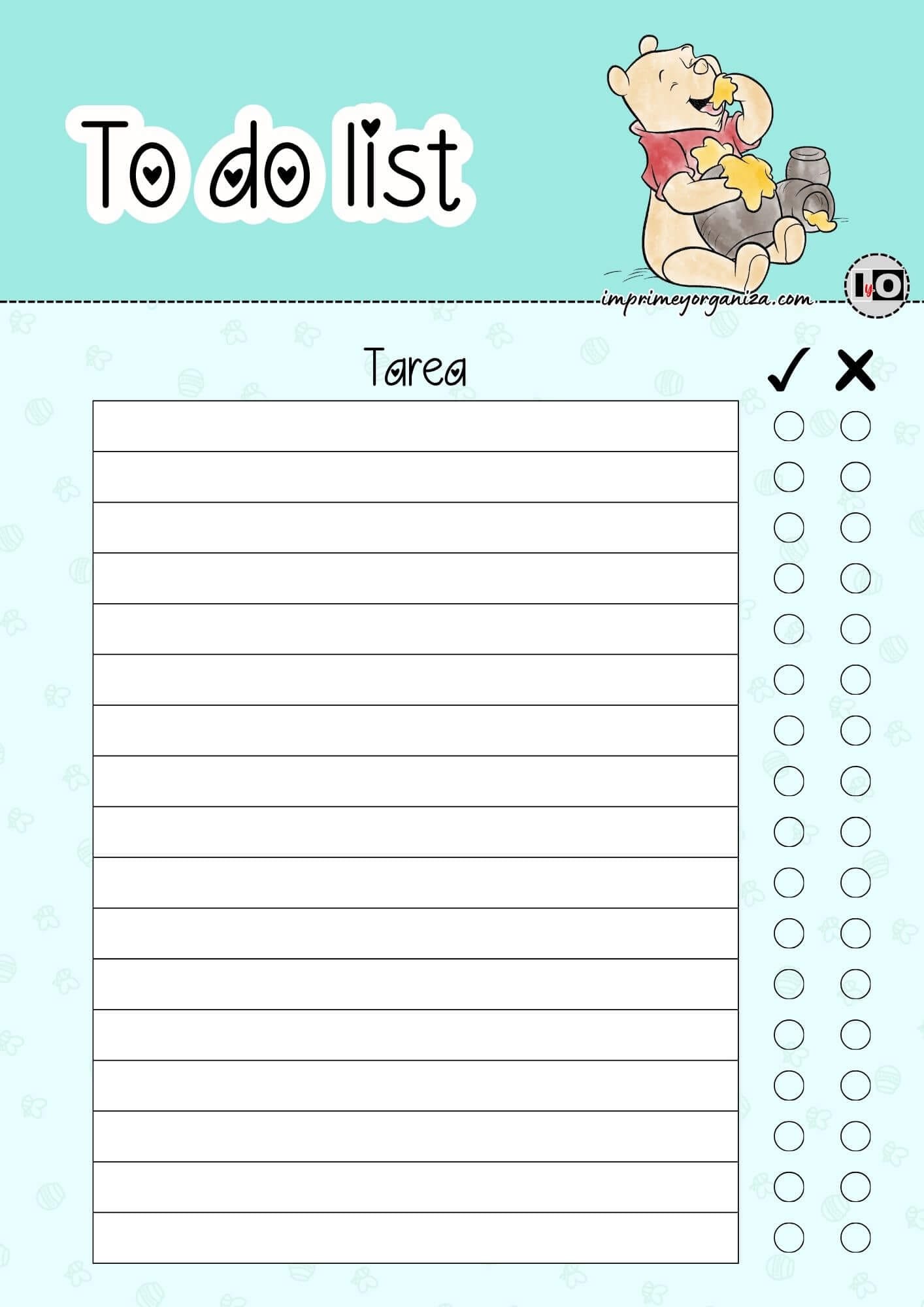 To do list Winnie