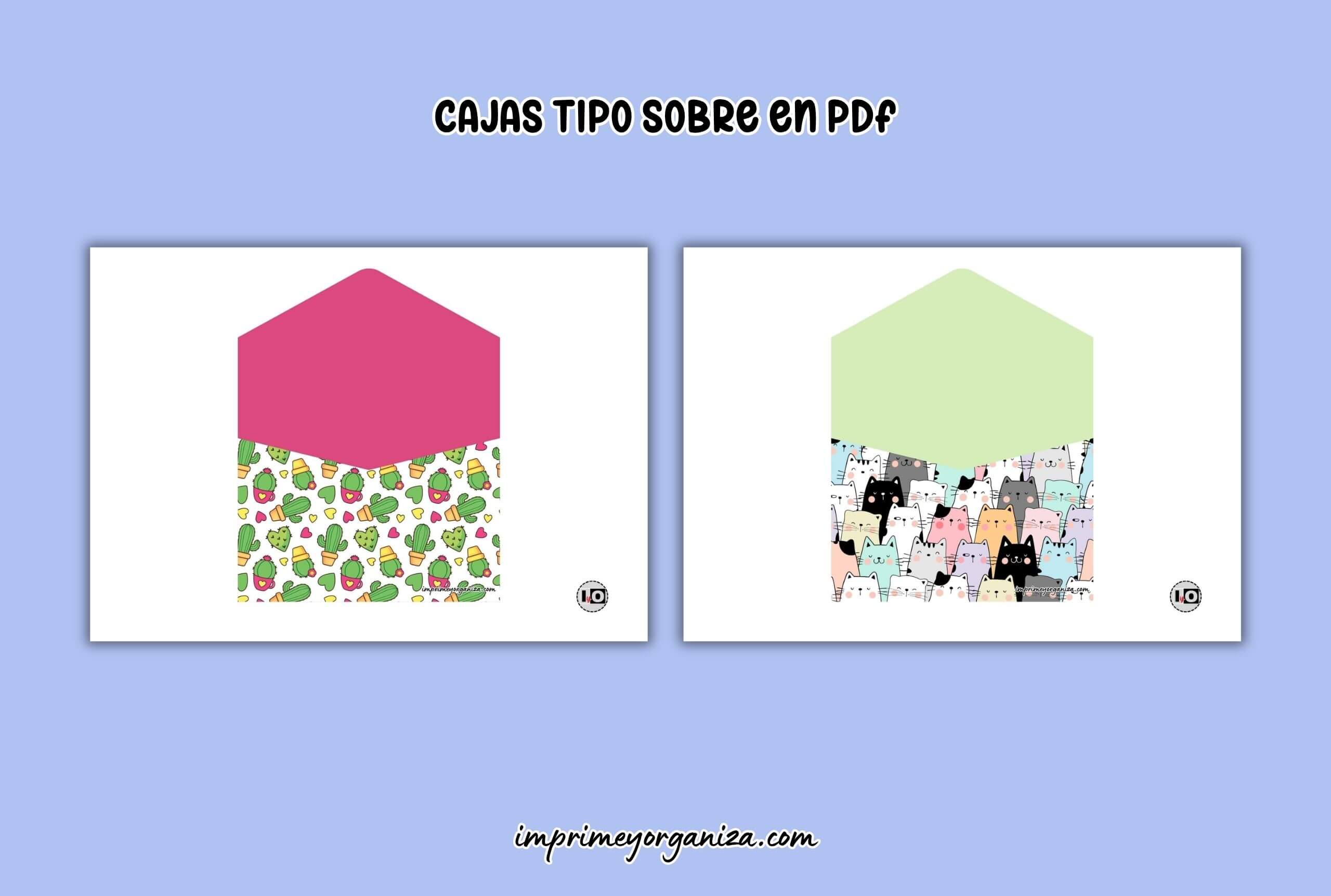 cajas tipo sobre imprimibles gratis