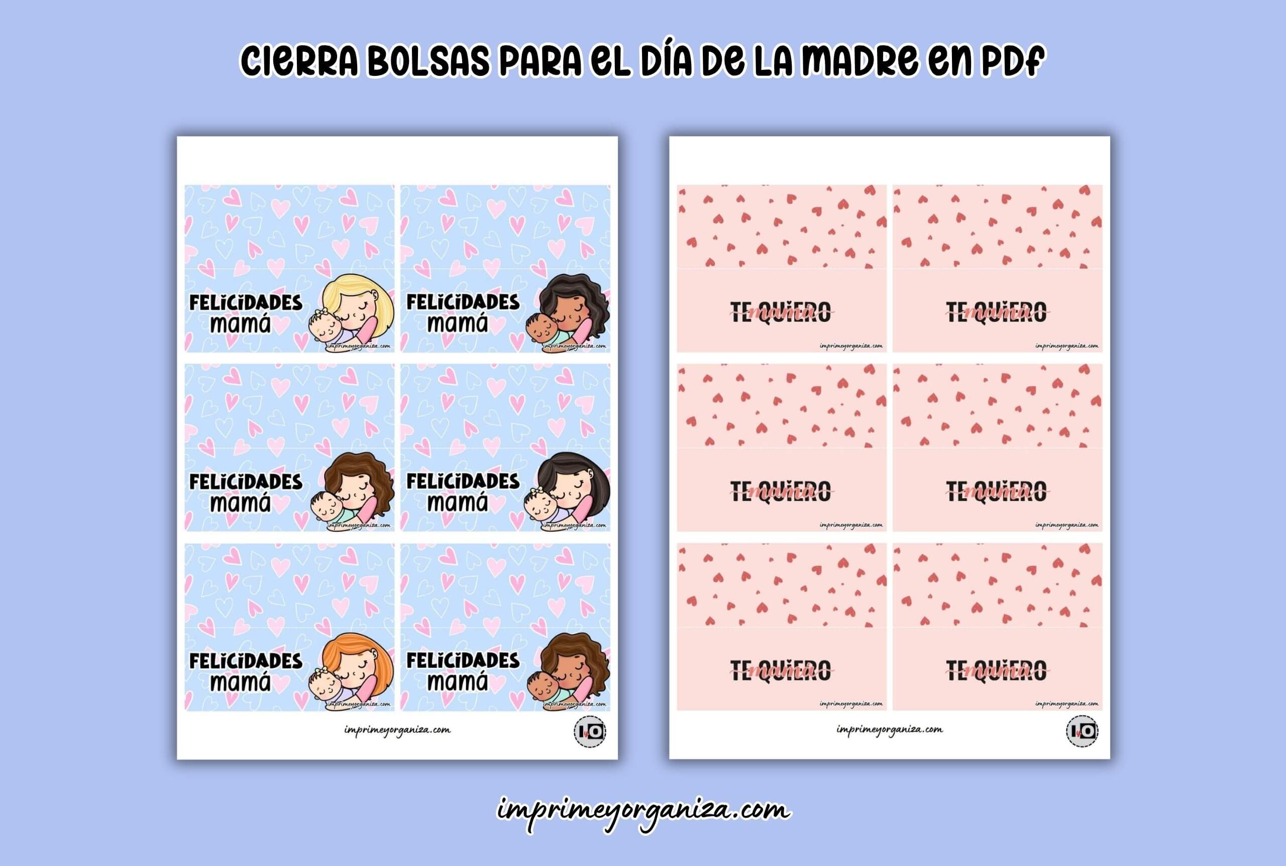 cierra bolsas día de la madre imprimibles gratis