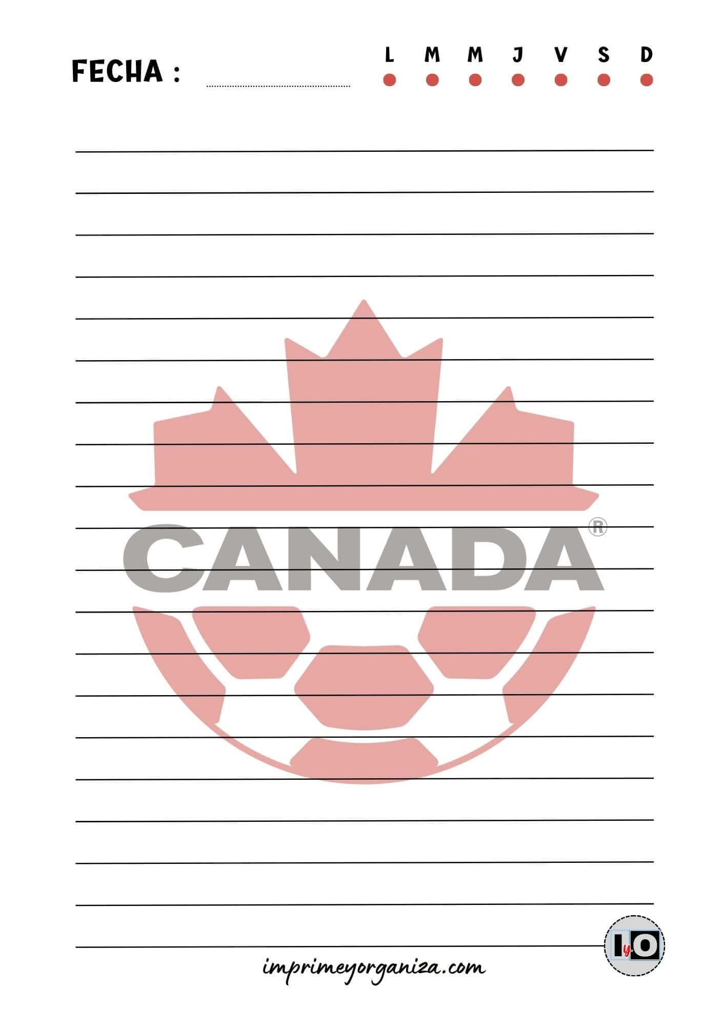 Hoja A5 Canadá
