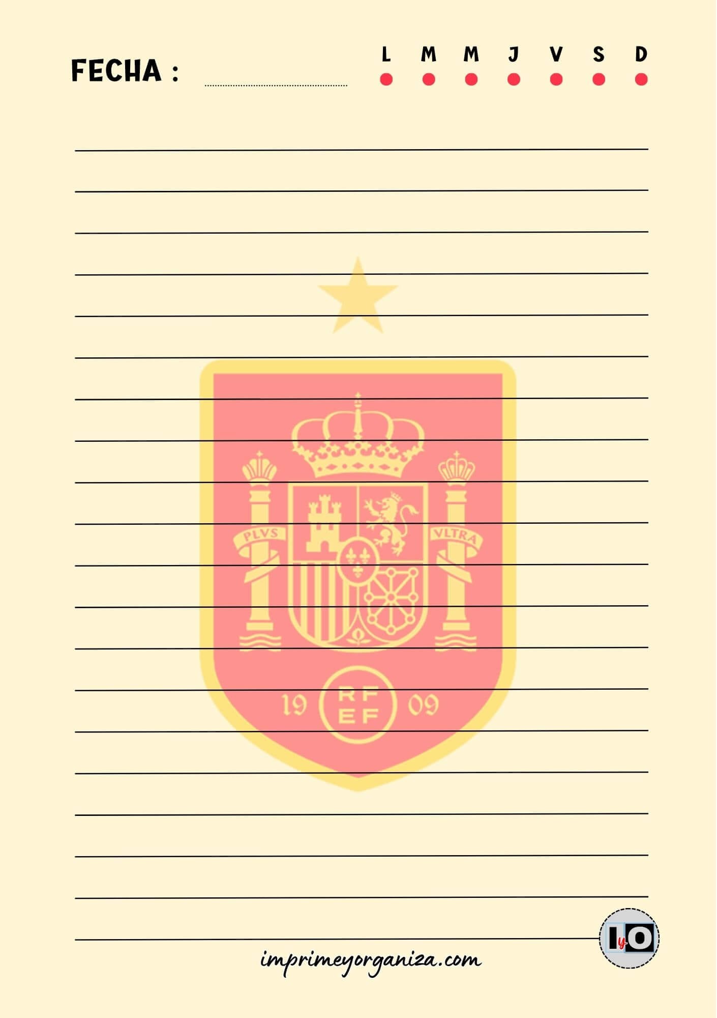 Hoja A5 España