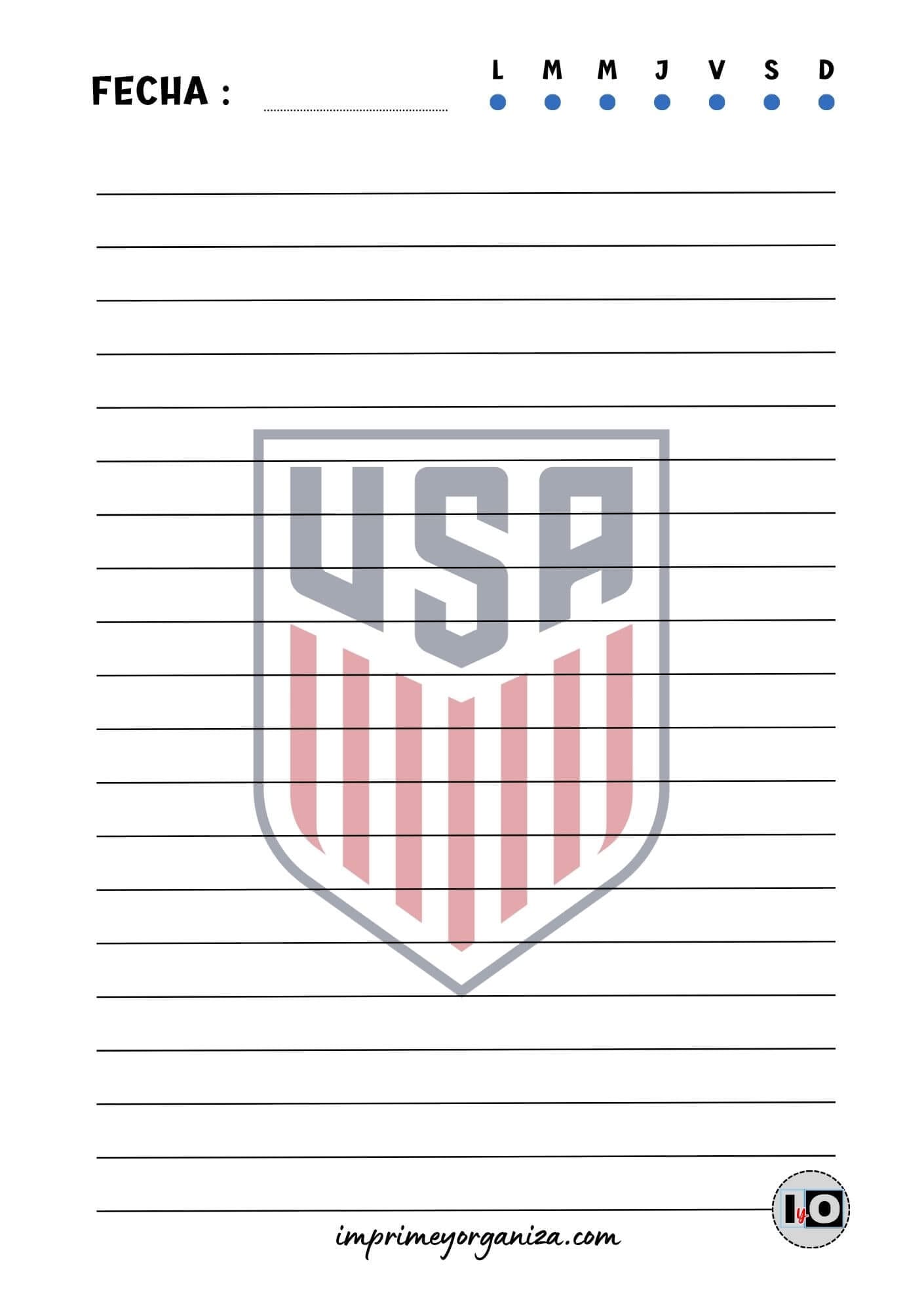 Hoja A5 Estados Unidos