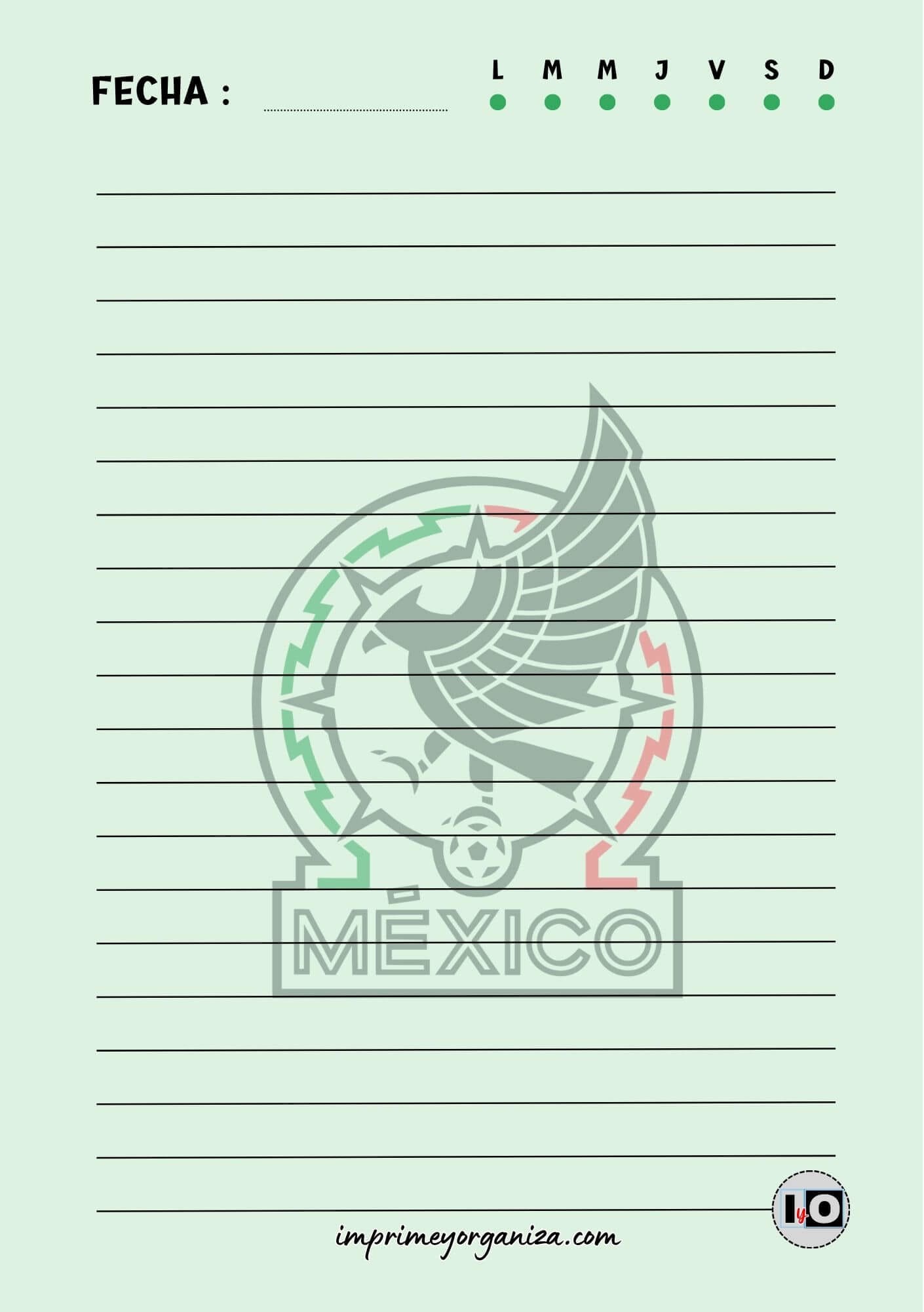 Hoja A5 México