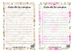 Listas de la compra florales