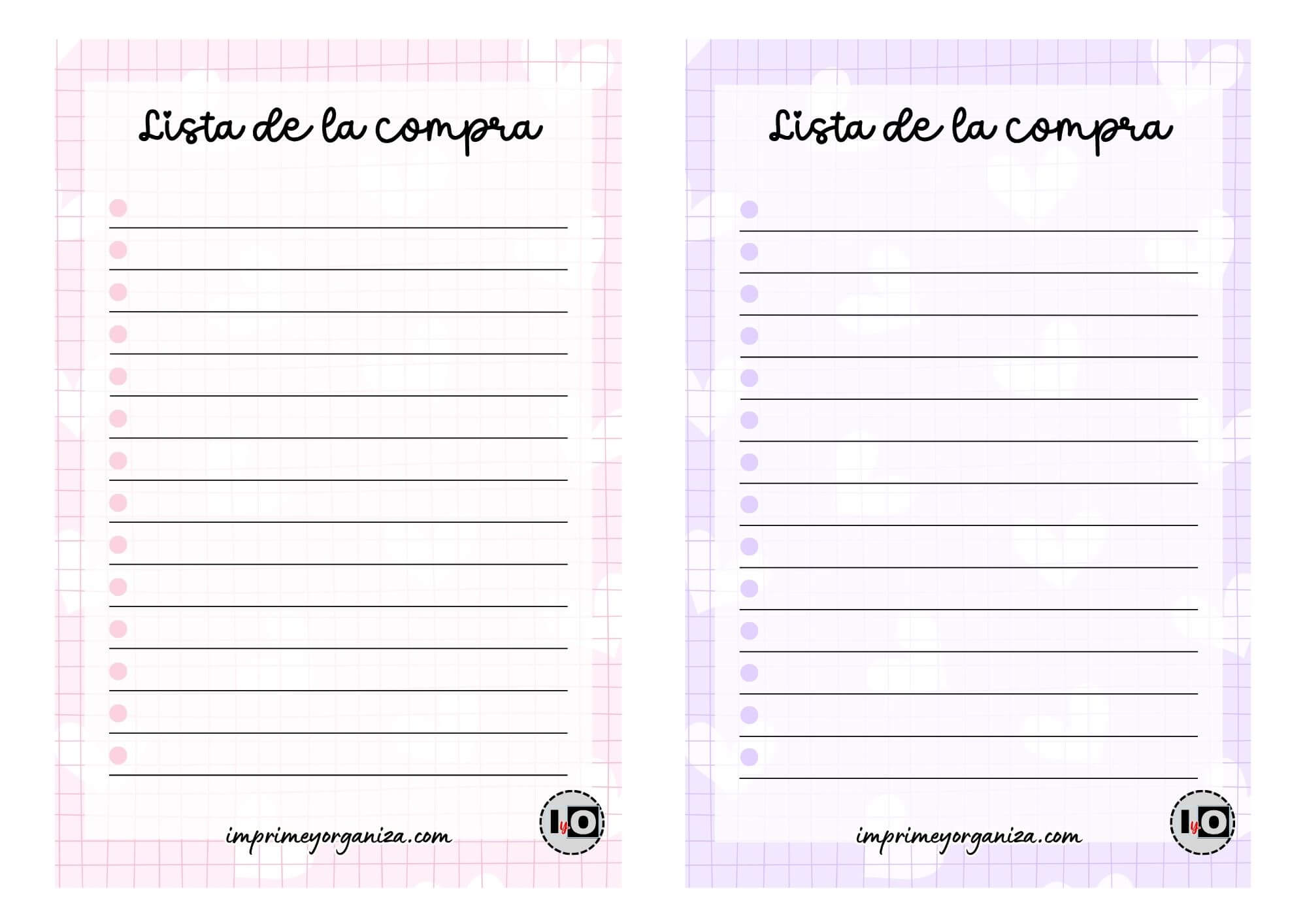 Listas de la compra pastel