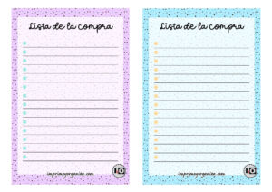 Listas de la compra punteadas