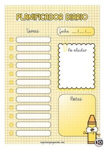 Planificador Diario Crayola Amarillo