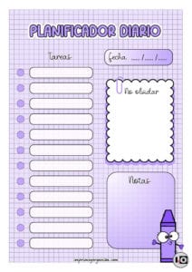Planificador Diario Crayola Lila