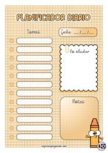 Planificador Diario Crayola Naranja