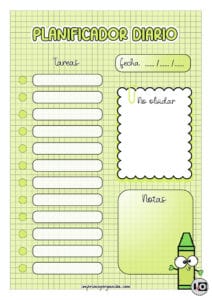 Planificador Diario Crayola Verde