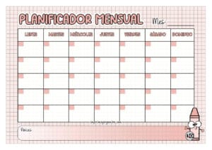 Planificador Mensual Crayola Nude