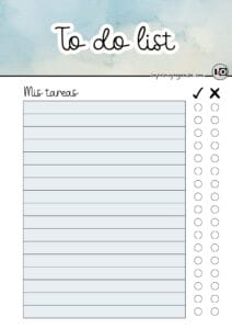 To do list acuarela degradado azul