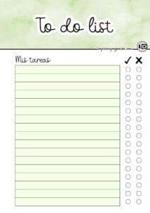 To do list acuarela verde