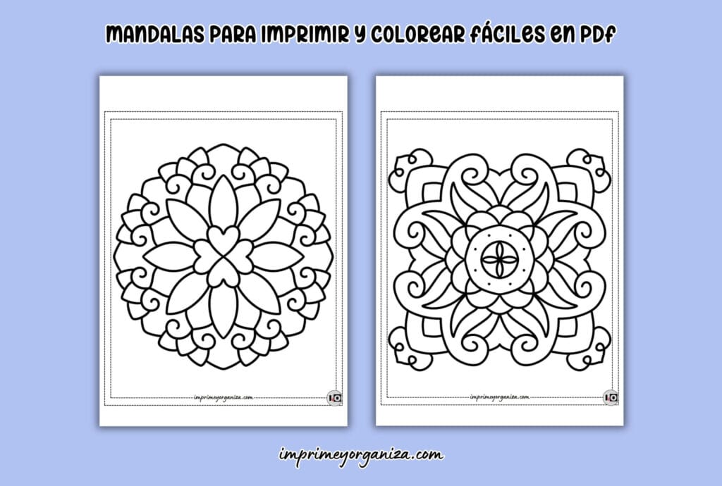 mandalas fáciles imprimibles gratis