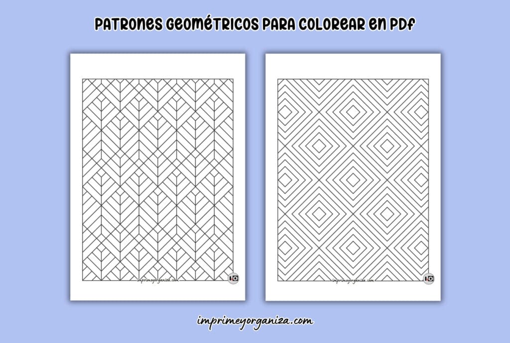 patrones geométricos para colorear gratis