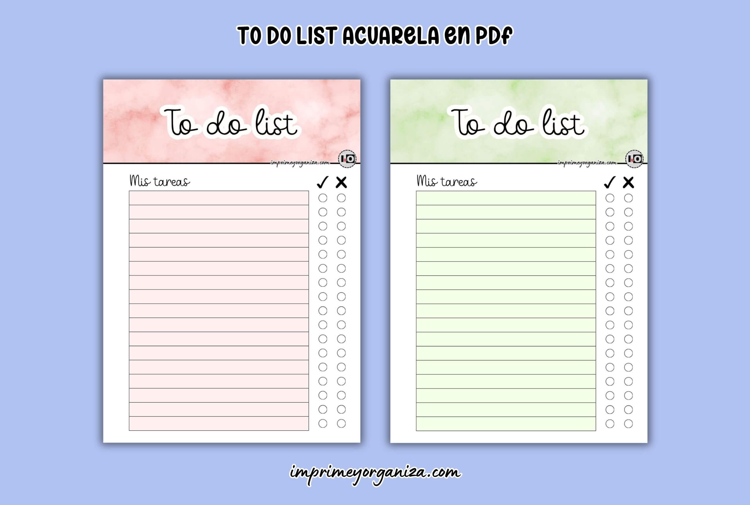 to do list acuarela imprimibles gratis