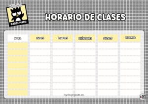 Horario de clases Badtz Maru