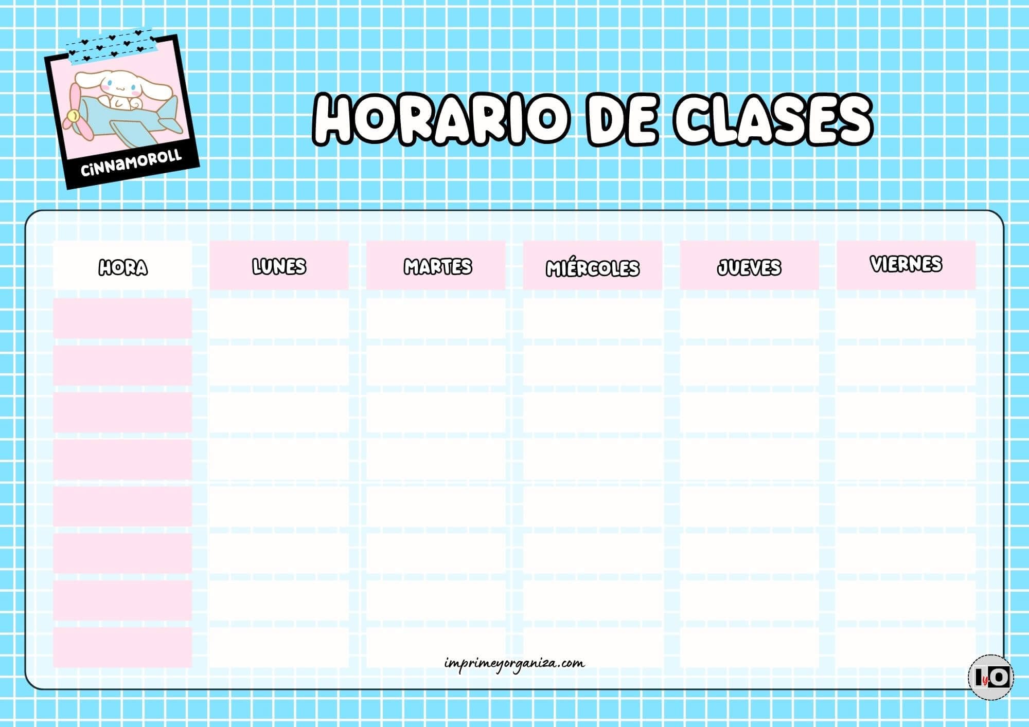 Horario de clases Cinnamoroll