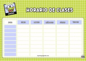 Horario de clases Keroppi