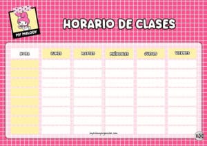 Horario de clases My Melody