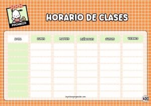 Horario de clases Pochacco