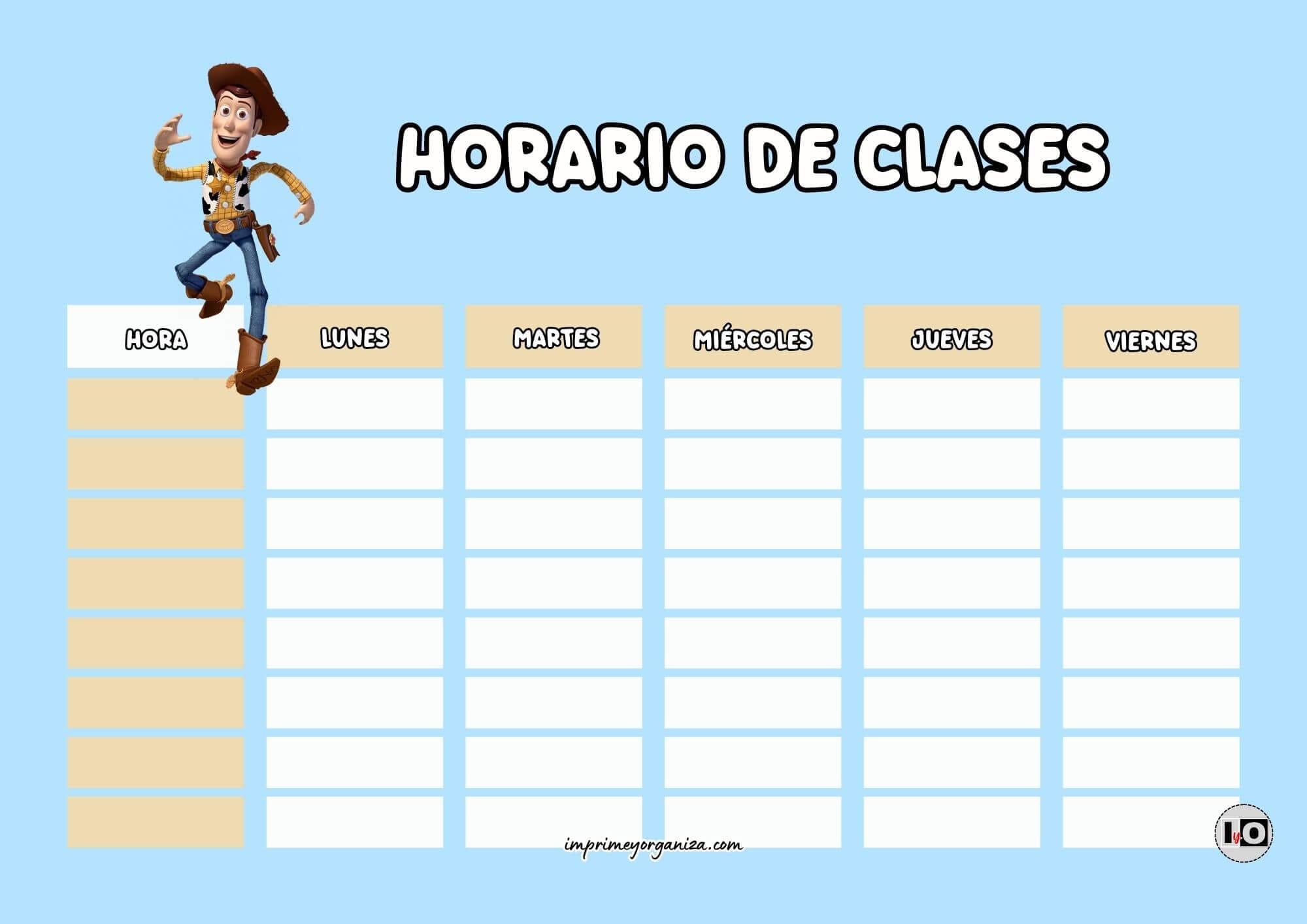 Horario de clases Woody