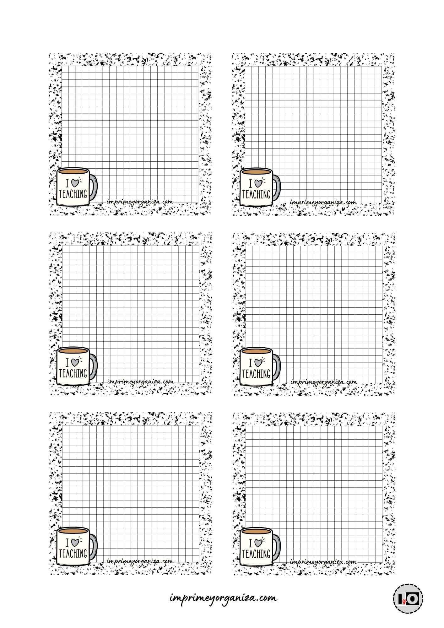 Memo Pad Composition Blanco