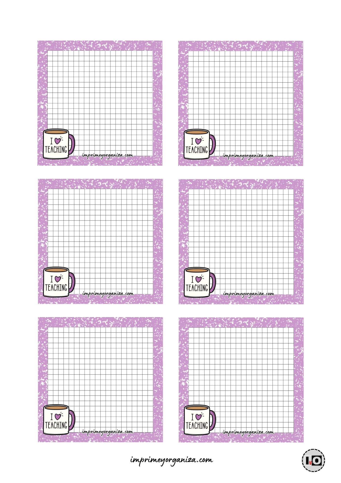 Memo Pad Composition Lila