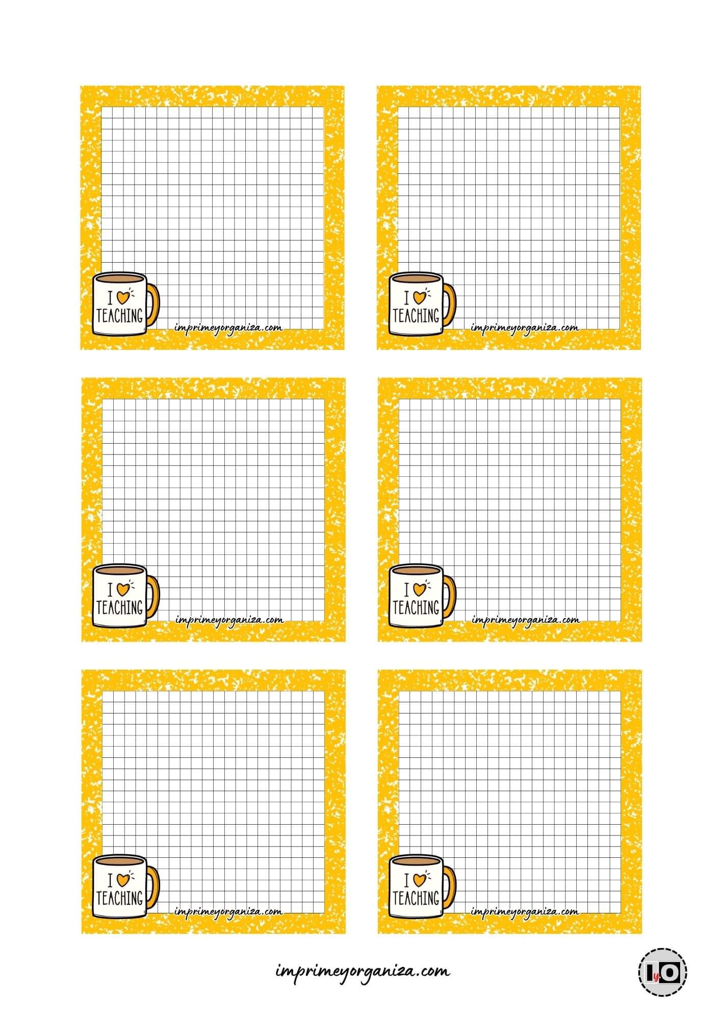 Memo Pad Composition Naranja