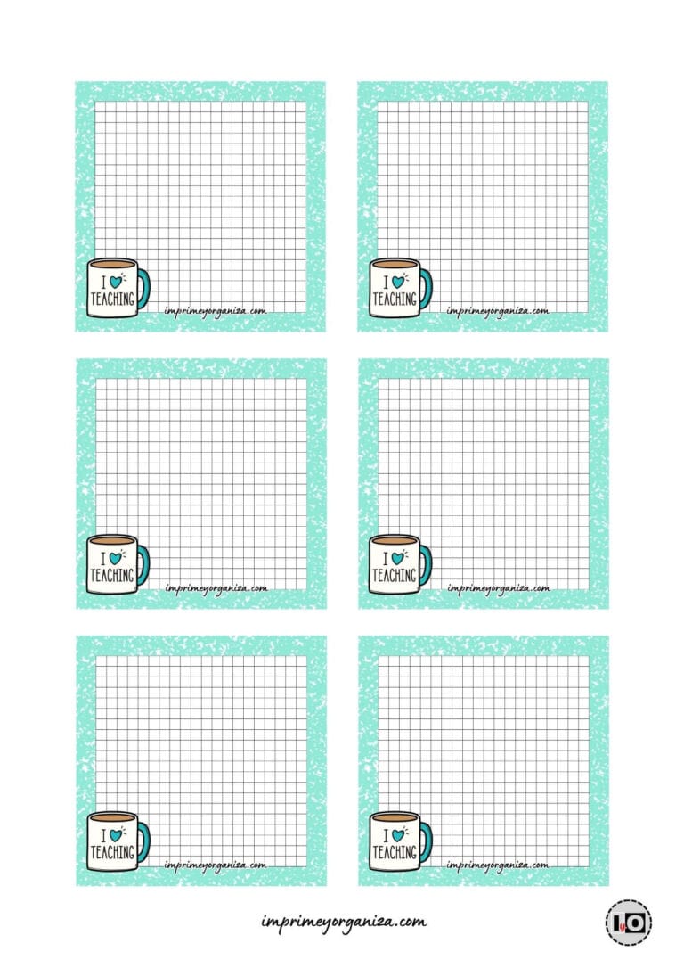 Memo Pad Composition Turquesa