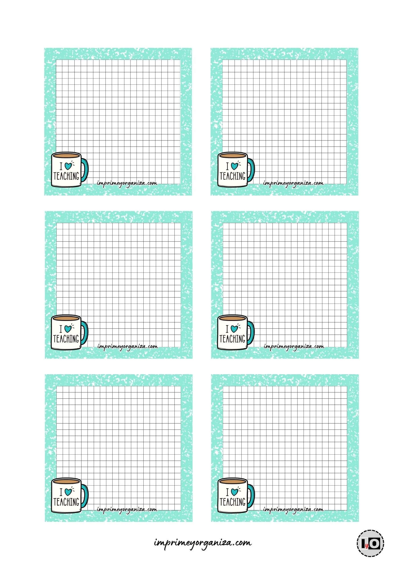 Memo Pad Composition Turquesa