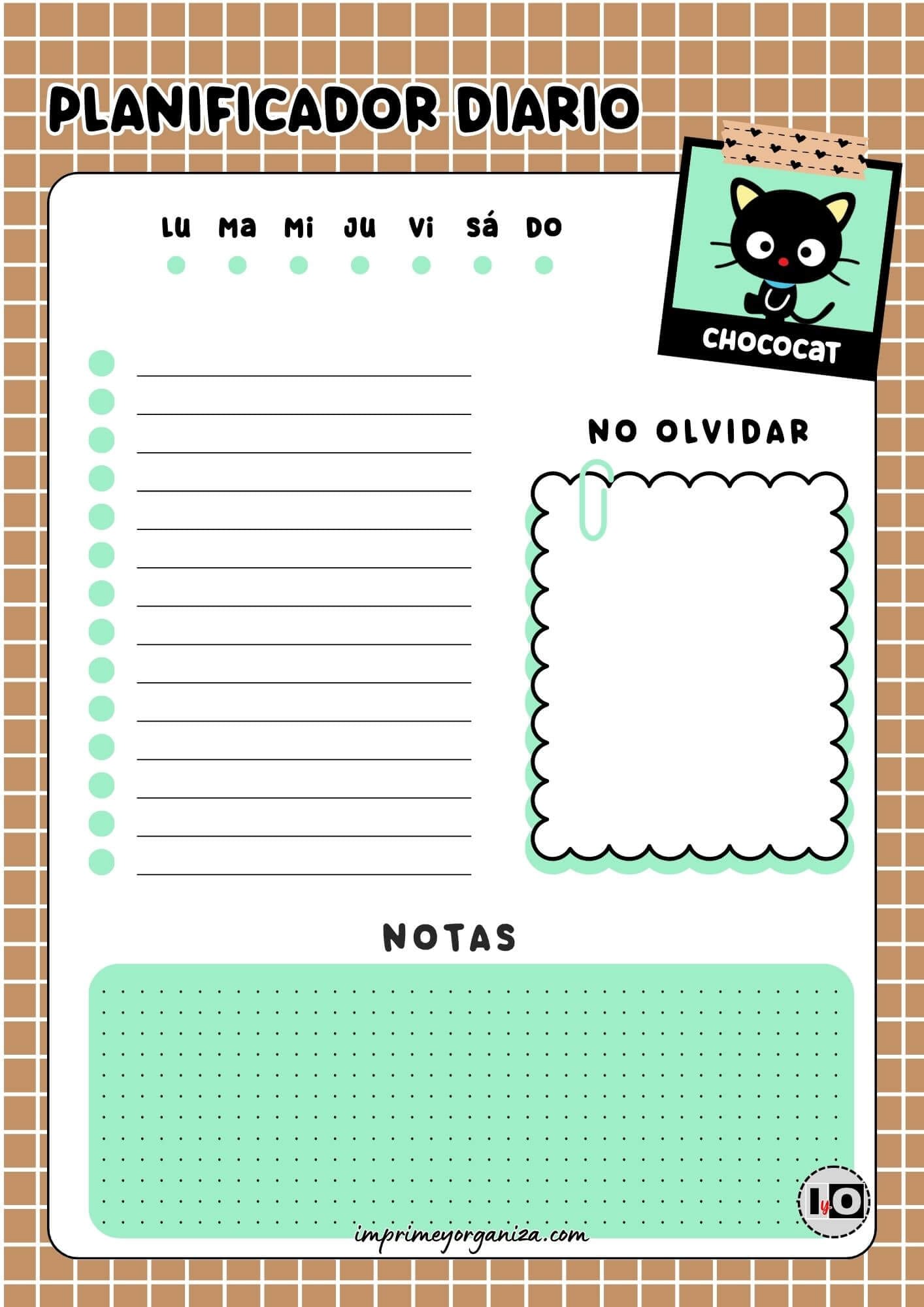 Planificador Diario de Chococat