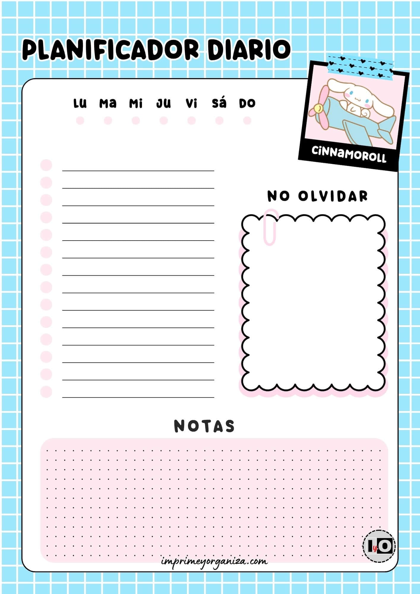 Planificador Diario de Cinnamoroll