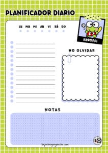 Planificador Diario de Keroppi